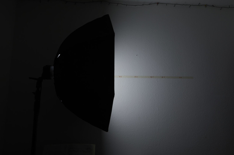 An example of light falloff with a 3 foot octabox