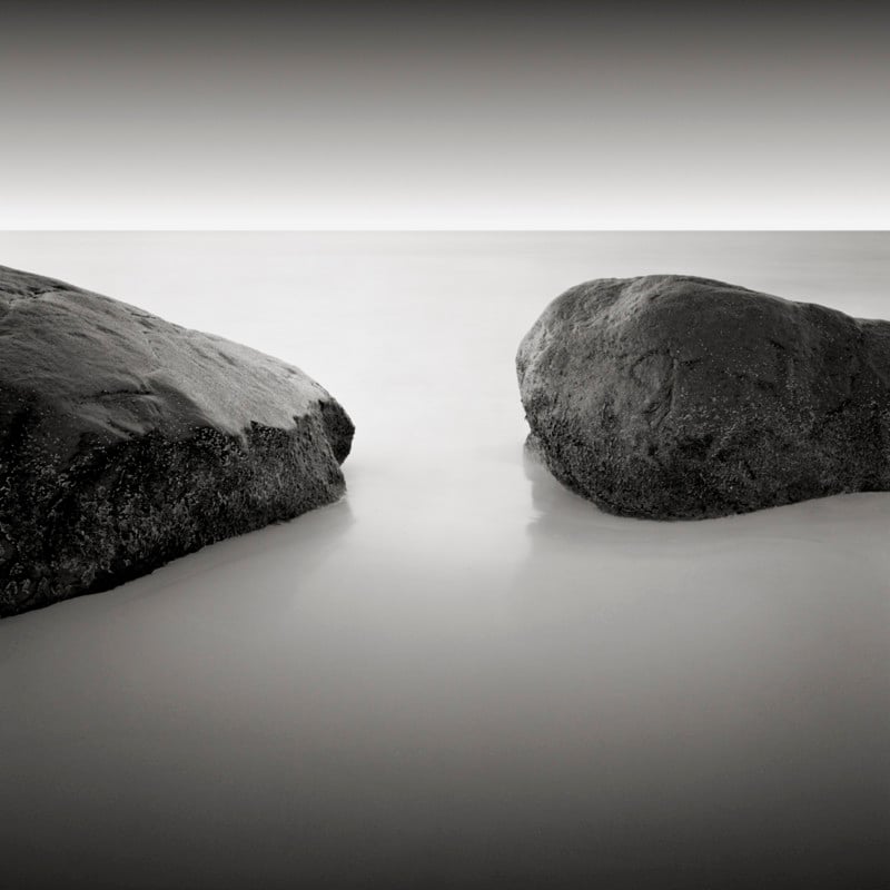 two rocks in the ocean